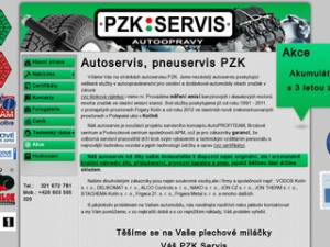 PZK - autoservis, autoopravy, pneuservis Kolín